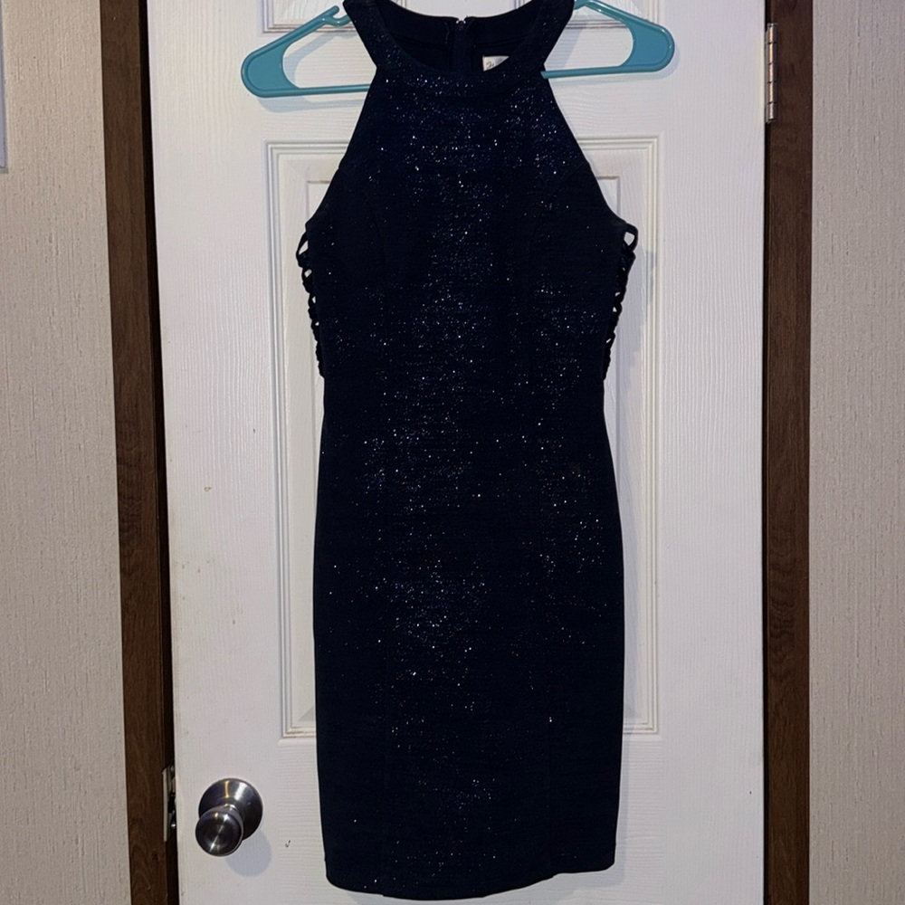 Dark blue mini dress